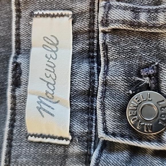 Madewell Cali Demi Bootcut Jeans in Berkeley Black Raw Hem Chewed, Size 25 - Picture 14 of 17